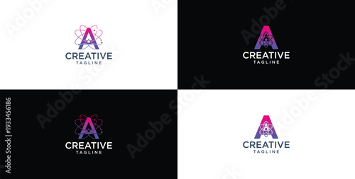 smart and creative letter A template