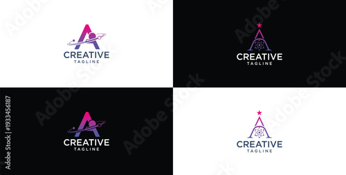 smart and creative letter A template