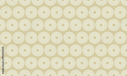 Elegant beige and cream repeating pattern.  Subtle sunburst design ideal for website backgrounds, textiles, or stationery.  Creates a calming and sophisticated aesthetic.