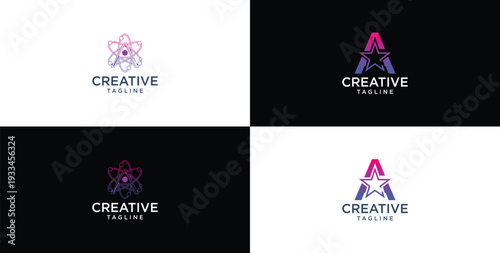 smart and creative letter A template