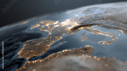 orld map with layered financial data visualization illustrating international banking networks, cross-border capital flow, currency exchange markets, global investment activity and worldwide