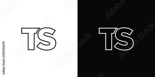 Letter T and S, TS logo design template. Minimal monogram initia