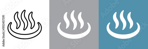 温泉のシンプルなアイコン