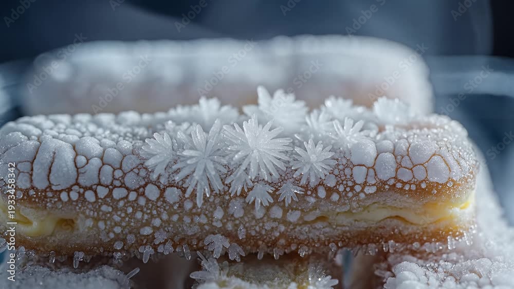 custom made wallpaper toronto digitalClose up of frozen food product with ice crystals