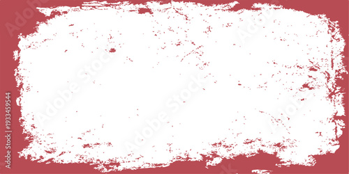Distressed vintage parchment paper textures and white grunge frame on red background for antique graphic design projects