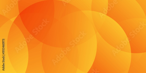 abstract orange and yellow bokeh background with overlapping circles, vibrant geometric sunny gradient vector art