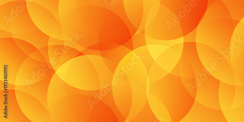 abstract orange and yellow bokeh background with overlapping circles, vibrant geometric sunny gradient vector art