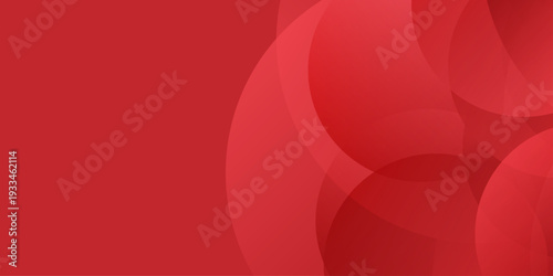 Abstract red background with overlapping transparent circles and soft gradients for modern corporate or creative design
