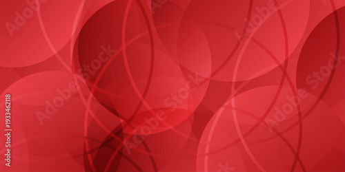 Abstract red background with overlapping transparent circles and soft gradients for modern corporate or creative design