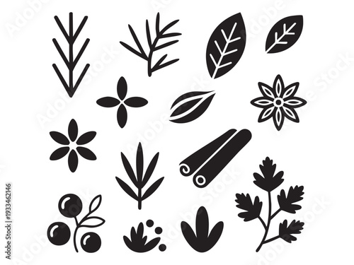 black and white background with flowers set