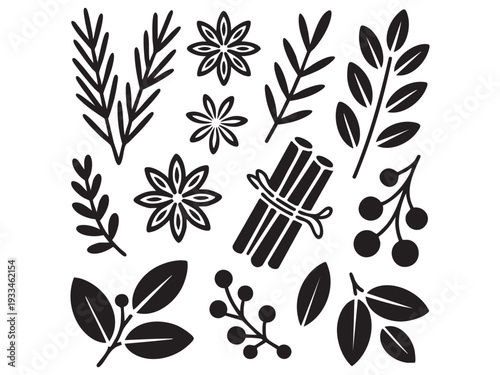 black and white background with flowers set