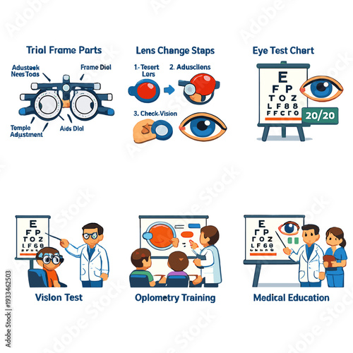 Optometry essentials: vision testing and eye care procedures illustrated