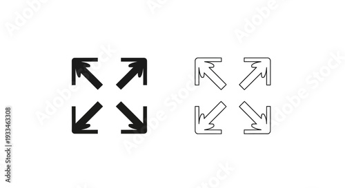 Directional arrows icon set Vector