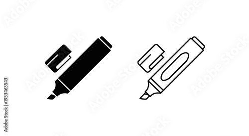 Two colorful markers Vector