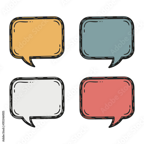Conversation Bubbles for Communication: A collection of various color conversation bubbles, ideal for representing dialogues, ideas, or statements in a visual manner.