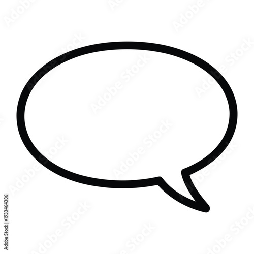 Empty Conversation Bubble: An illustrated speech bubble, perfectly plain and ready to hold any text.
