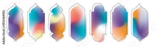 colorful abstract islamic shapes