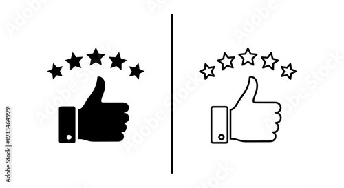 Rating stars and thumbs Vector