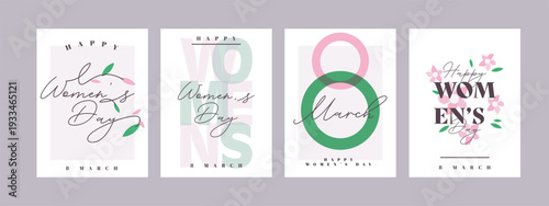 International women's day posters set