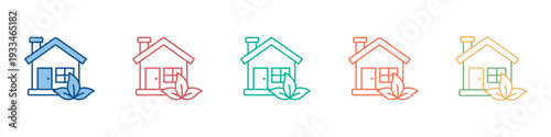 Greenhouse Icon Set Multiple Style Collection
