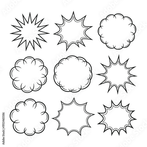 Comic Bubbles collection: A graphic collection of comic bubbles, in various shapes and sizes, ready to add excitement to any visual narrative.