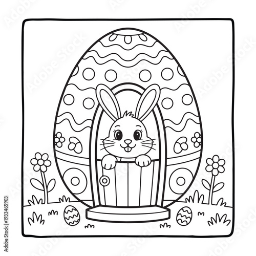 cute easter, BOLD and EASY COZY EASTER COLORING BOOK, bold and easy, victor art, line art, Coloring Pages, bold & easy cozy winter coloring book pages, cute line art
