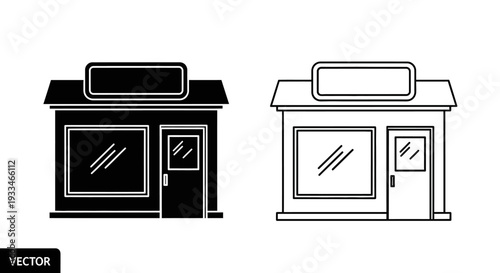 Modern storefront design Vector