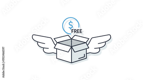 Black delivery icon with package and shipping symbols, vector illustration for courier services and e-commerce logistics