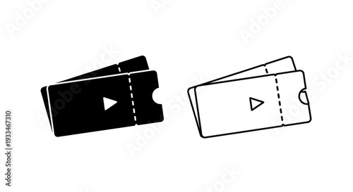 Black and white ticket Vector