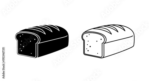 Two bread loaves Vector