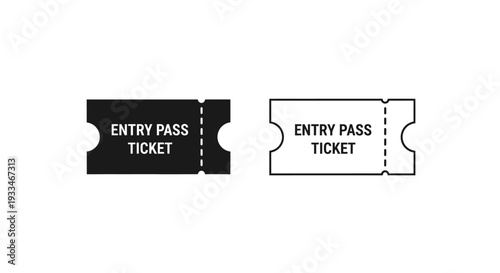Entry pass ticket design Vector