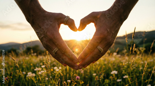 A tender moment of love and connection at sunset, perfect for expressing emotions and relationships