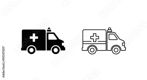 Ambulance vehicles medical Vector