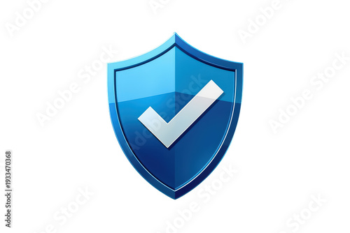 Free Download Blue shield with checkmark signifying security, protection, safety, and guaranteed cybersecurity, protecting data - GFXLoad
