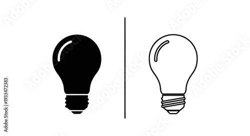 Light bulb concept idea Vector