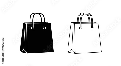 Two shopping bags Vector