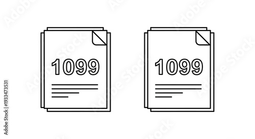 Duplicate document 1099 Vector