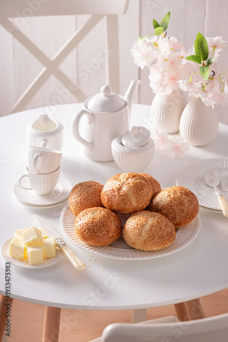 Tasty and fresh rolls with ...