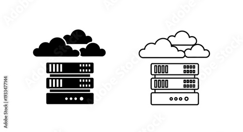 Cloud server hosting Vector
