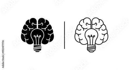 Brainwave idea lightbulb moment Vector