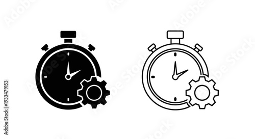 Stopwatch timer icons Vector