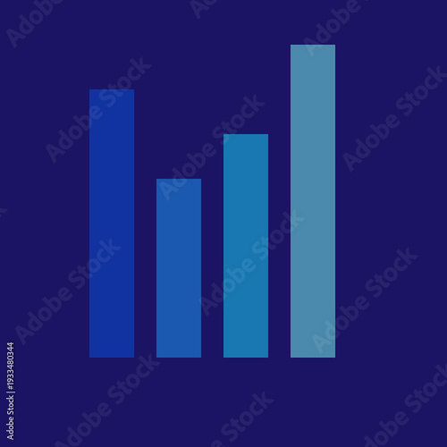 A visual representation of statistical data using a colorful bar graph