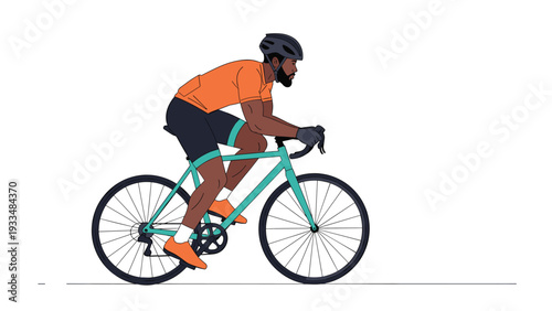 Strong Black woman focuses on her fitness goals while running on a high tech treadmill at the gym against a bright yellow background.