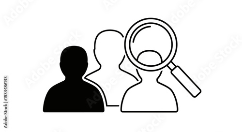 Magnifying glass search Vector