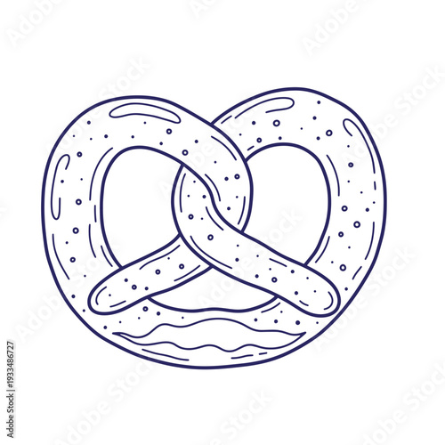 Of a pretzel with salt salted pretzel food baking snack