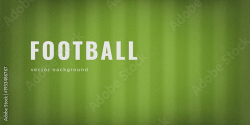Green grass soccer football field blurry background. Vector illustration with grainy texture