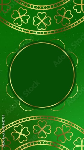 Vertical st patricks pattern with four leafs clover shamrock. perfect for saint patricks day event culture and greeting