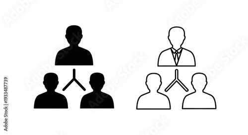 Hierarchy business team Vector