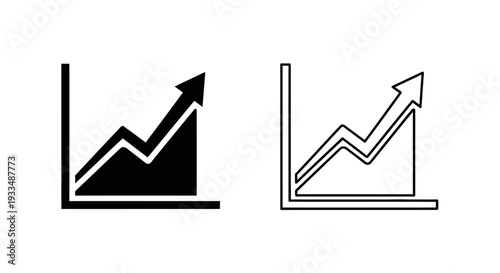 Upward growth arrow chart Vector