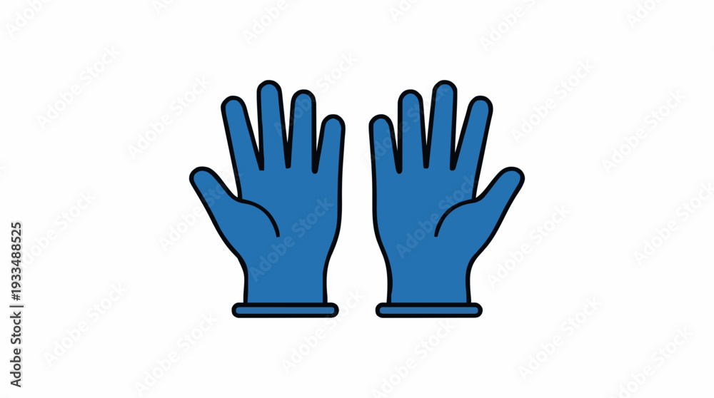 Obraz premium Pair of Blue Medical Gloves With Open Fingers Presented Against A White Background In A Studio Setting